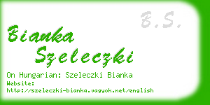 bianka szeleczki business card